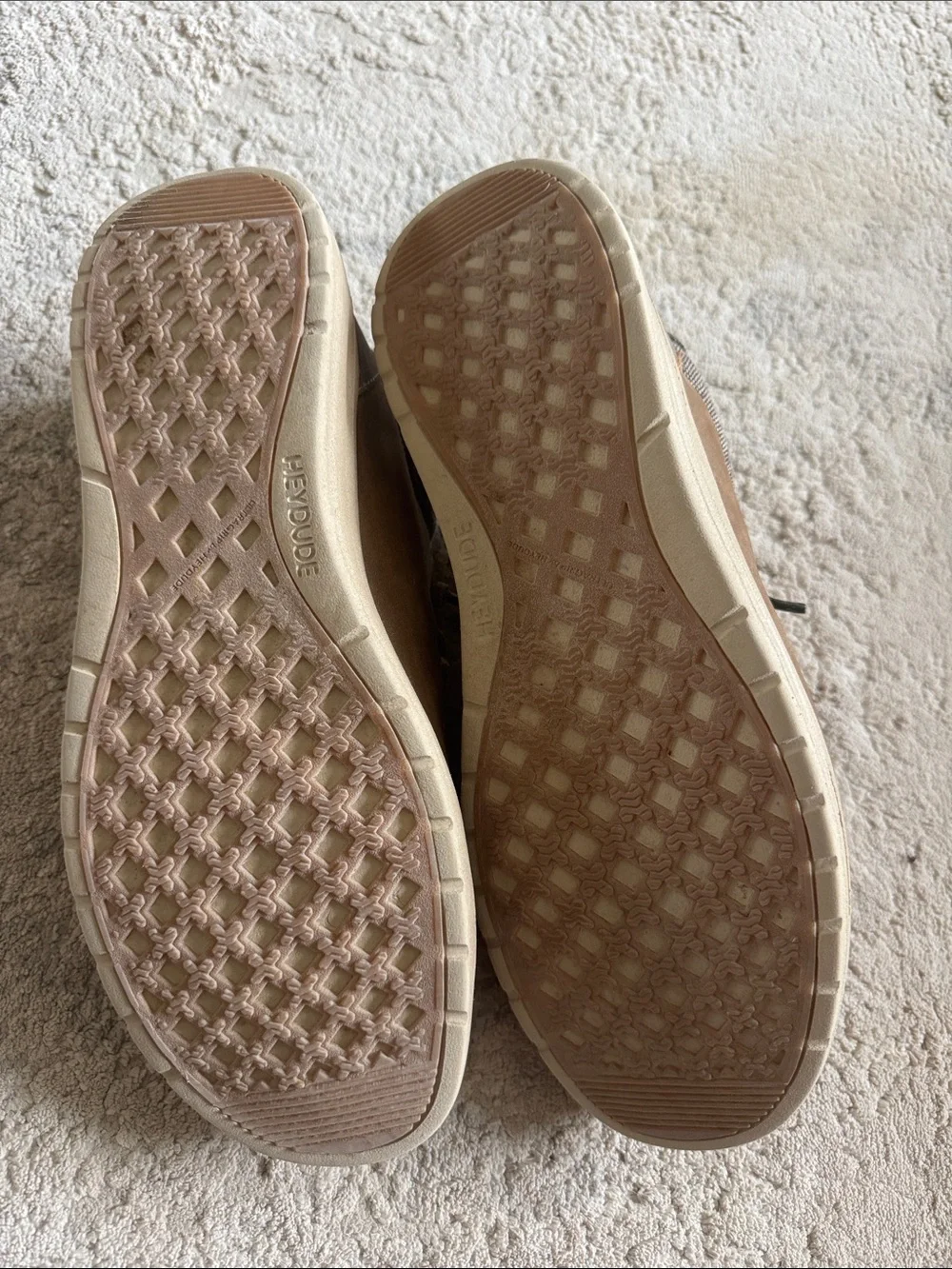 Hey Dude Brown Canvas Casual Slip-On Loafers